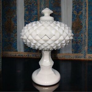 Vintage Westmoreland Sawtooth Diamond Point Compote